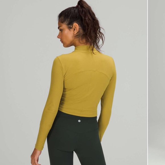 Lululemon All Aligned Mock Neck Long Sleeve Shirt Auric Gold size 10 - Picture 3 of 13